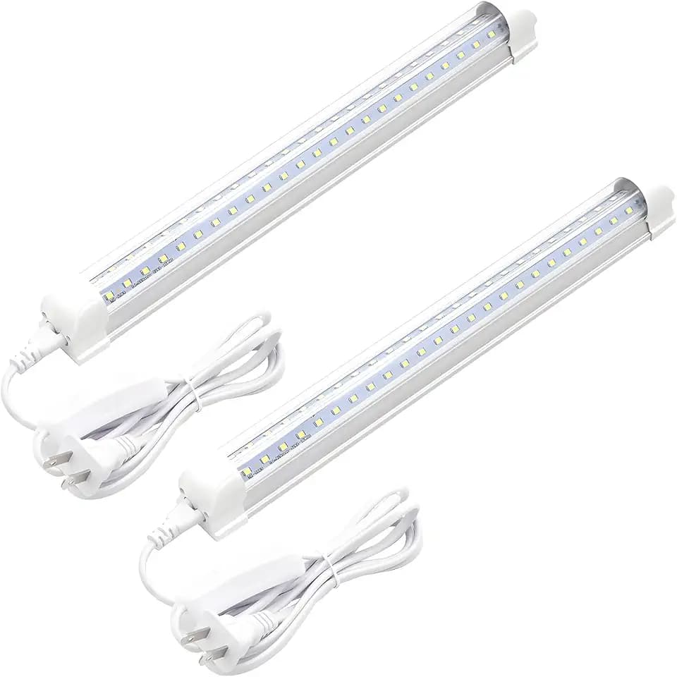 KALINA T8 V-Shape Integrated Single Fixture, 1FT Led Tube, 1080lm, 6000k White, 9W, Utility Shop, Ceiling and Under Cabinet Light (Pack of 2)