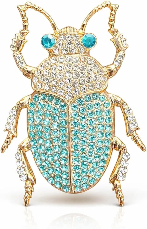 Scarab Beetle Brooch for Women – Ancient Egyptian and Nature-Inspired Jewelry Pin – Unique Insect Accessory for Jackets, Dresses, Bags, and Special Occasions