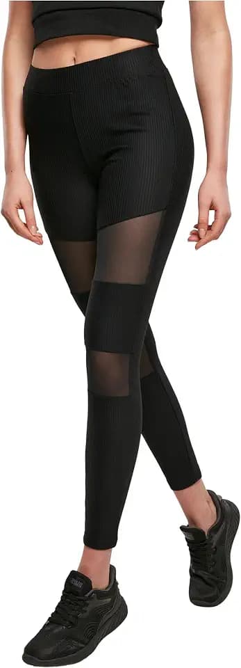Urban Classics Ladies Tech Mesh Leggings Frauen Leggings schwarz Basics, Casual Wear, Streetwear