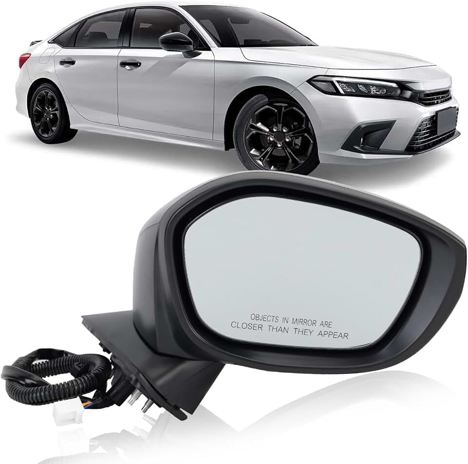 Passenger Side Mirror Compatible With 2022-2025 Honda Civic Sedan/Hatchback