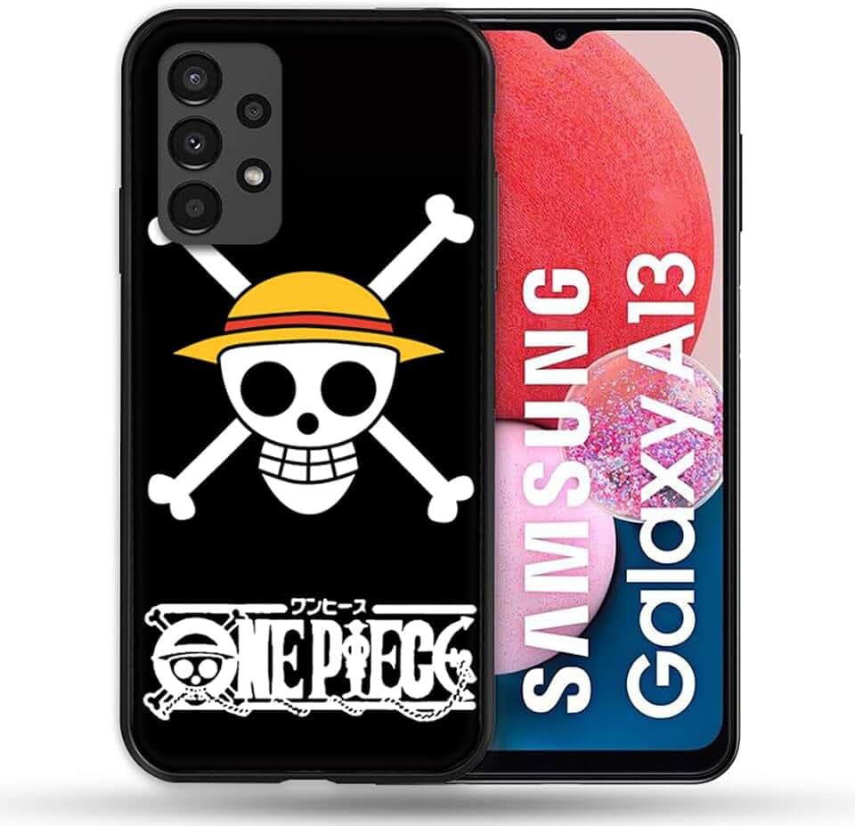 Schutzhülle für Samsung Galaxy A13 / A04S, Motiv: Manga, Totenkopf, Mehrfarbig
