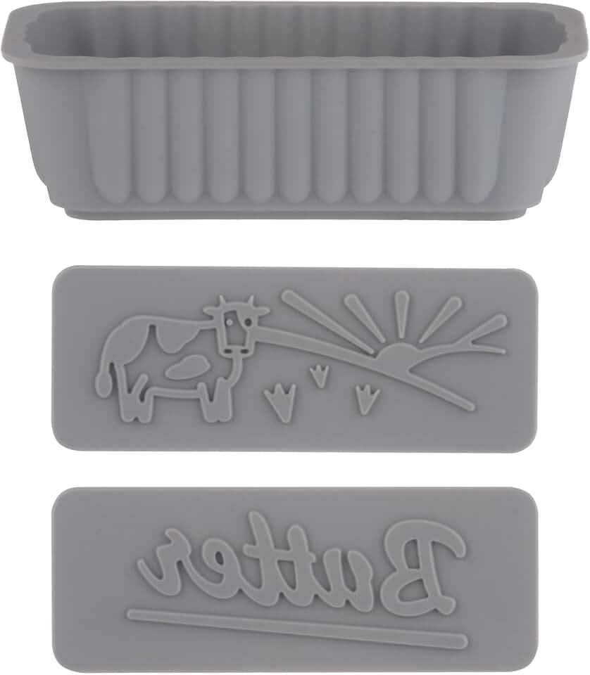 KILNER Silikon Butterform Set, 2 Prägeeinsätze, spülmaschinenfest