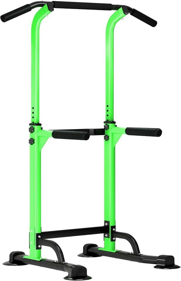 SogesPower Power Tower Dip Station Pull Up Bar Station for Home Gym