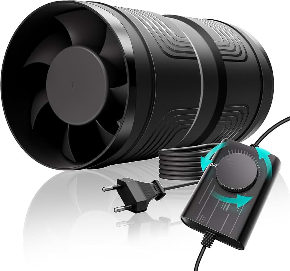 HG Power Rohrventilator 100mm Regelbar, Rohrlüfter, A-100mm