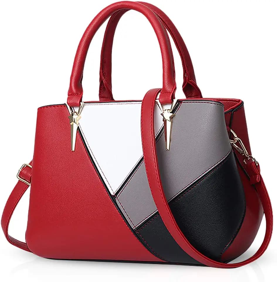 NICOLE & DORIS Handtaschen für Damen Taschen Leder Damen Handtasche die neuesten Trends Spleiß Farbe Umhängetaschen