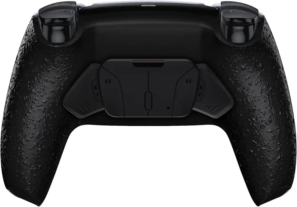 eXtremeRate Konfiguriert RISE4 Remap Kit für ps5 Controller BDM-030/040/050 Model,Upgrade Mapping Board&Rückplate Gehäuse/Case&Rücktasten Back Paddles für ps5-Texturiert Schwarz