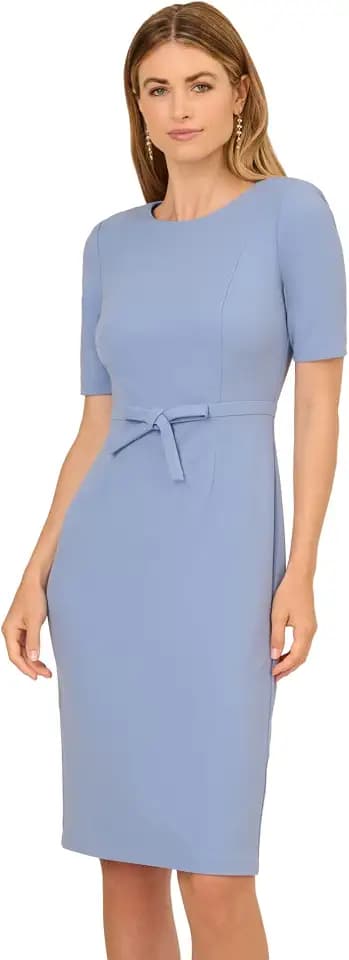 Adrianna Papell Mini Bow Front Sheath Dress