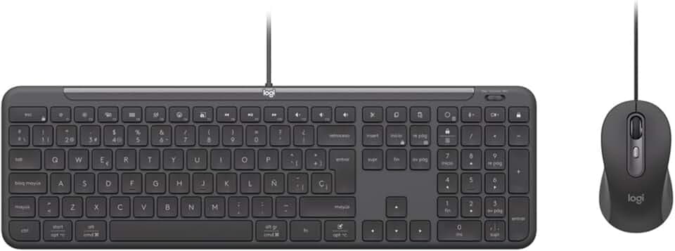Logitech Signature Slim Wired Combo MK620 for Business, optische kabelgebundene Maus, Tastatur in Standardgröße, USB-C Plug-and-Play, Windows/Mac/Chrome/PC/Notebooks – Grafit - QWERTY
