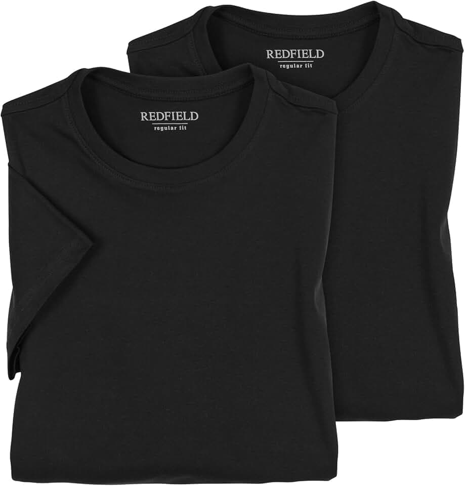Redfield Doppelpack T-Shirt Herren Übergröße schwarz