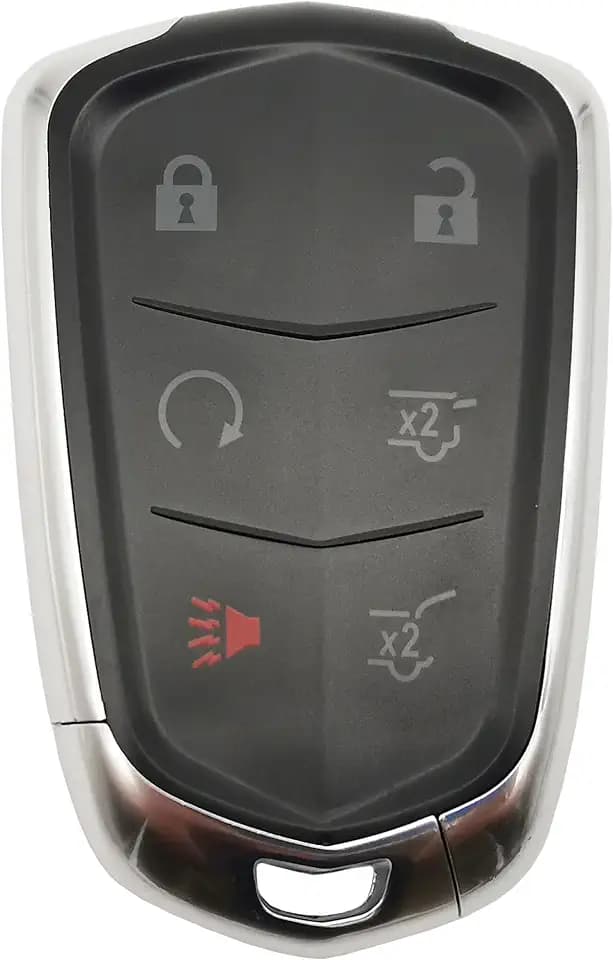 6 Buttons Replacement Key Fob Cover Case fit for 2015-2018 Cadillac Escalade ESV Smart Keyless Entry Key Fob Shell