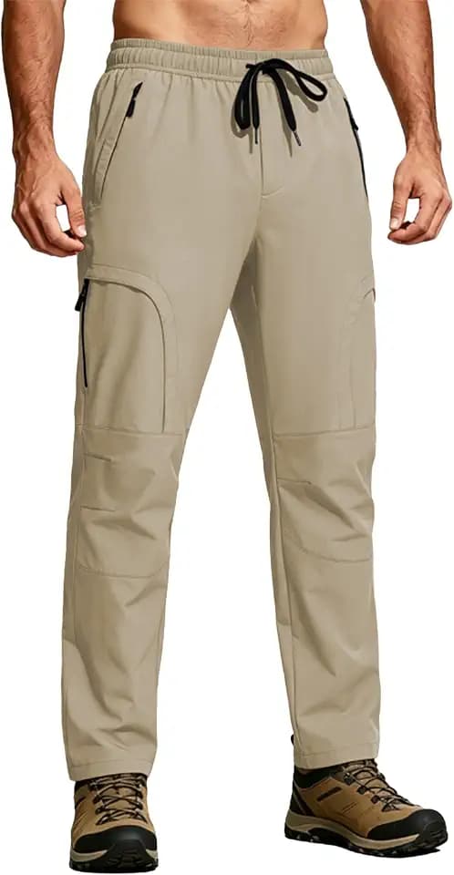 Mens Hiking Pants UPF 50+ Cargo Water Resistant Lightweight Quick Dry