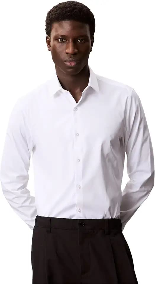 Calvin Klein Baby - Jungen Slim Esntl Poplin Nos STR SLD Lv019eu000 Hemden