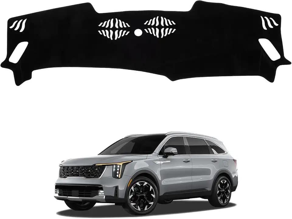 Dash Cover Mat Compatible with Kia Sorento 2021-2025 Car Interior Dashboard Cover Mat Nonslip Dashmat Sunshade Glare UV Rays Protector Accessories Custom Fit