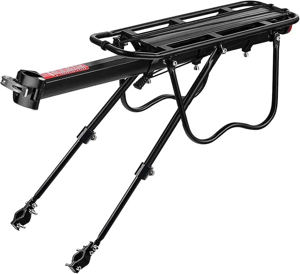 Yabtf Mountainbike Gepäckträger Hinten Aluminium – 24-29 Zoll Verstellbar, 100kg Traglast, Fahrrad Gepäckträger Sattelstütze mit Reflektor, Schnellmontage für MTB & Rennrad