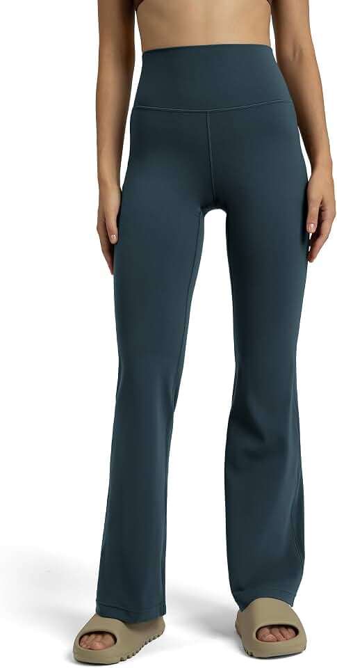Colorfulkoala Women's Dreamlux Workout Flared Leggings High Waisted Wide Leg Bootcut Yoga Pants 29.5" / 31.5" Inseam