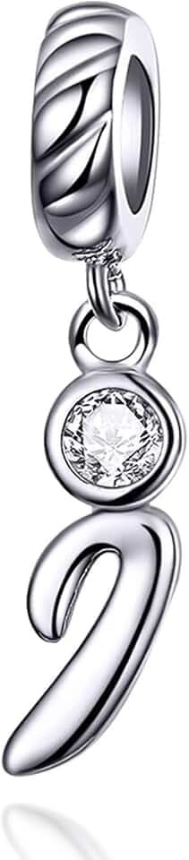 LaMenars 925 Sterling Silber A-Z Buchstaben Charms Dangle