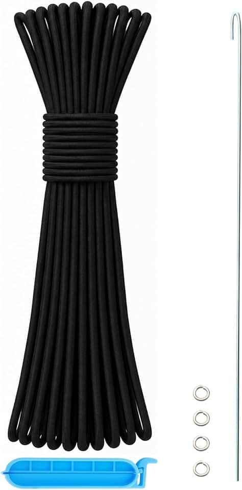 Tent Pole Shock Cord 1/8 inch 60ft, Replacement Shock Cord for Tent Rod