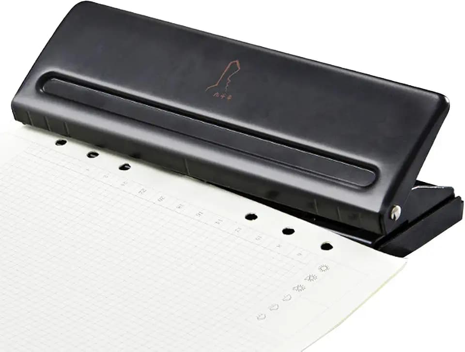 6 Fach Locher Binder Puncher für Verstellbare Abstände für A5 Größe Sechs Ringbuch Planer - 5 mm Lochdurchmesser