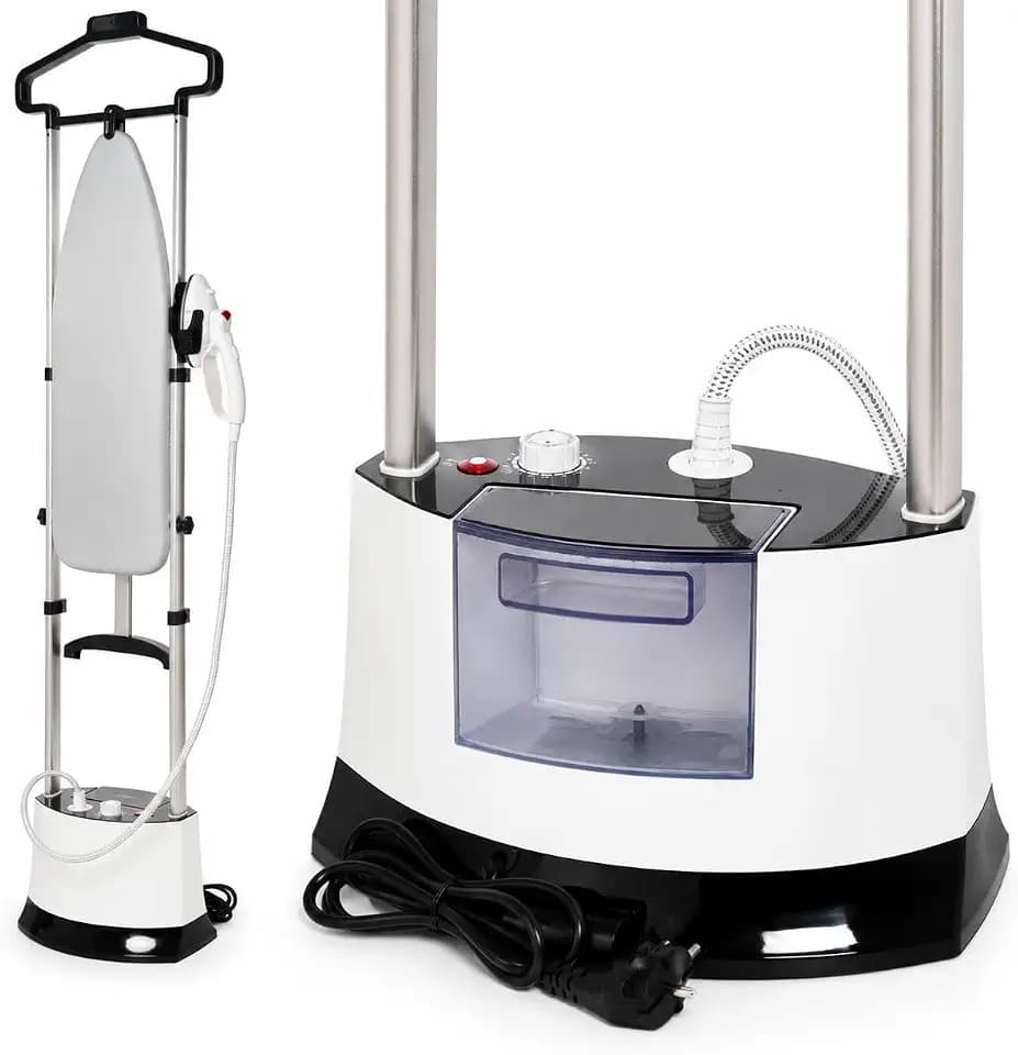 Dampfglätter Station: 1400 W Vertikaler Steamer und Dampfglätter Mit Ständer 6 Bar 95 g Min 1 6 L Wassertank Faltbares Bügelbrett für Kleidung Hemden Familienwäsche Alltag Zuhause