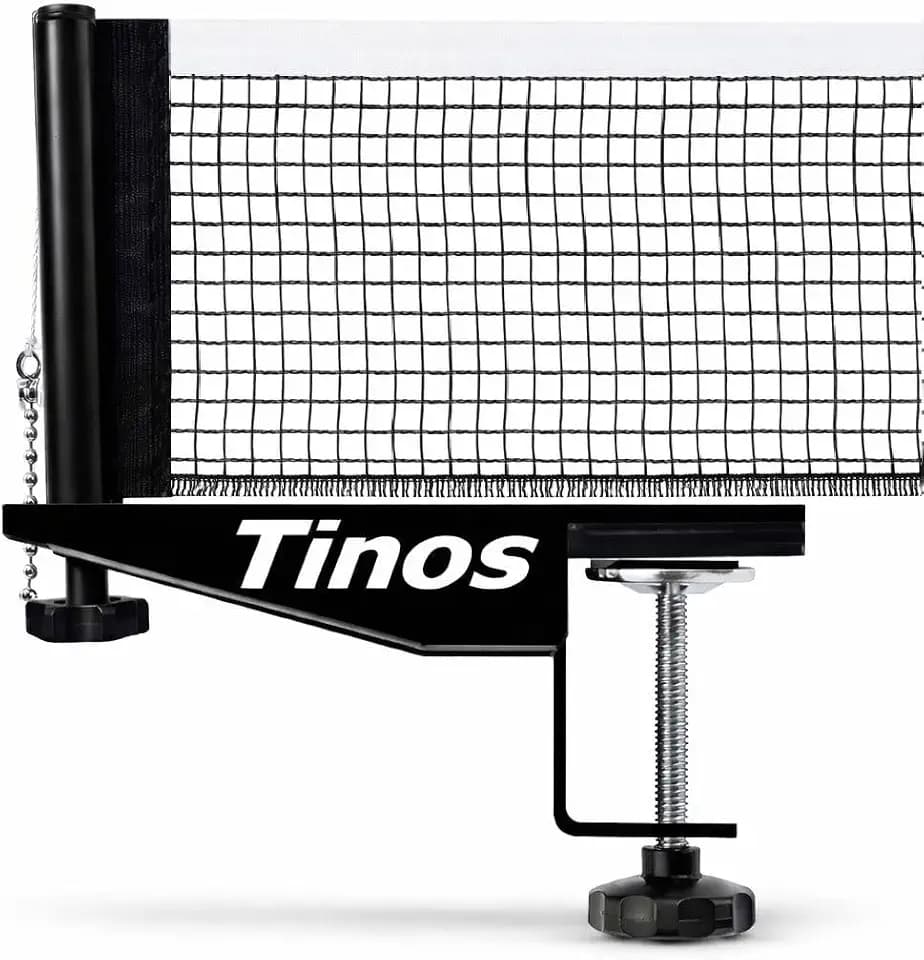 TINOS Premium Table Tennis Net & Post | Pro Screw Clamp Ping Pong Net