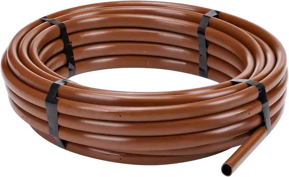 Raindrip R292DP 1/2-Inch Drip-A-Long Dripline with 1 GPH Pressure Compensating Emitters, 18-Inch Spacing, 50-Foot, for Drip Irrigation and Drip Irrigation Systems, Black