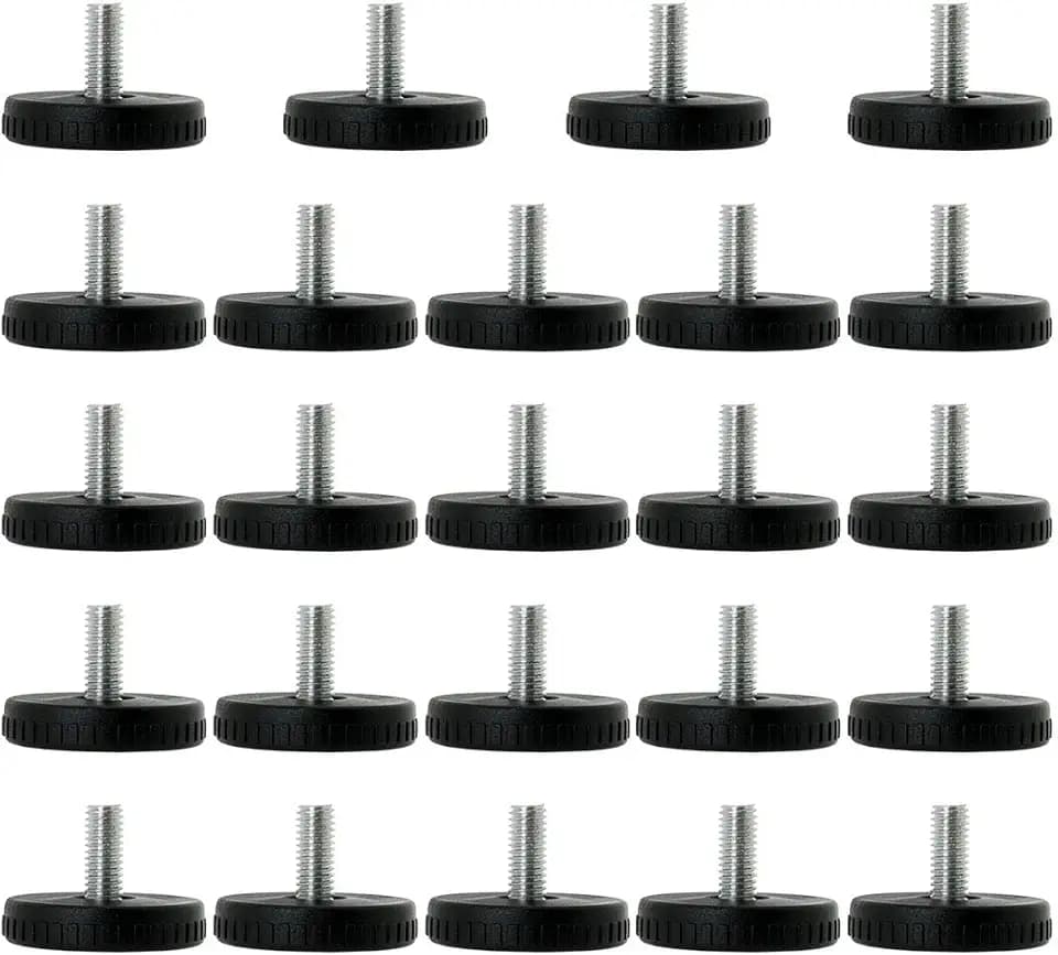 sourcing map Möbelfüße Verstellbar 24 Stk Nivellierfüße M8 x 18 x 40mm