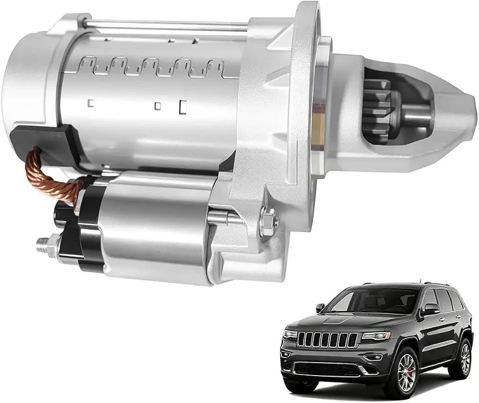 56029780AB 12V 1.2KW Starter Motor - Fits 2016-2020 Grand Cherokee, 2018-2023 Wrangler & Dodge 2016-2020 Durango 3.6L Engine, 11-Teeth Clockwise CW, OE R6029780AB, 6029780AB, 56029780AD