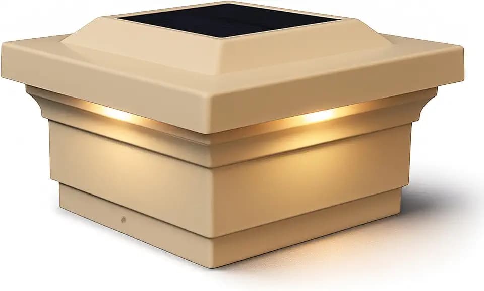 Classy Caps Regal Solar Post Cap (Tan, 5"x5")