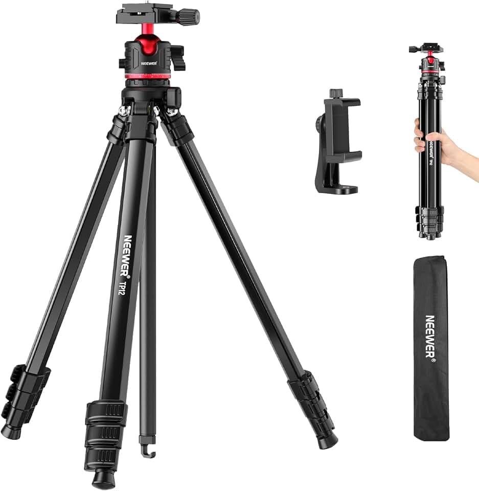 NEEWER Basics 66,5"/169cm Reisestativ für Kamera, Leicht, TP12