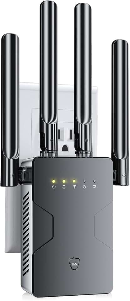 2026 New WiFi Extender Internet Booster for Home, Long Range up to 18ksq.ft, Wireless Internet Repeater Routers Signal Amplifier for Home, 15X Speed Access Point Ethernet Port, Mesh WiFi, 1-Tap Setup