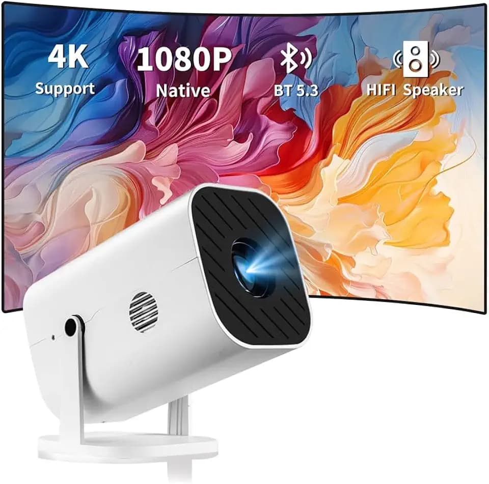 Mini Projector for iPhone, 1080P Bedroom Projector,Portable Projector