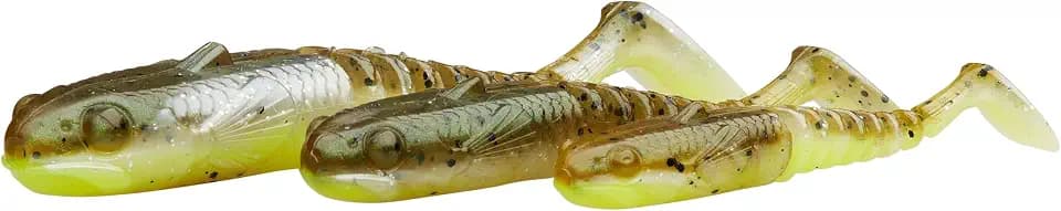 Savage Gear Gobster Shad - Realistischer Shad mit flachem Profil und schwimmender Bewegung, Strike-Triggering Scent für Raubfische, Barsch, Hecht, Zander - Süßwasserangler Dark Water Mix 9 cm