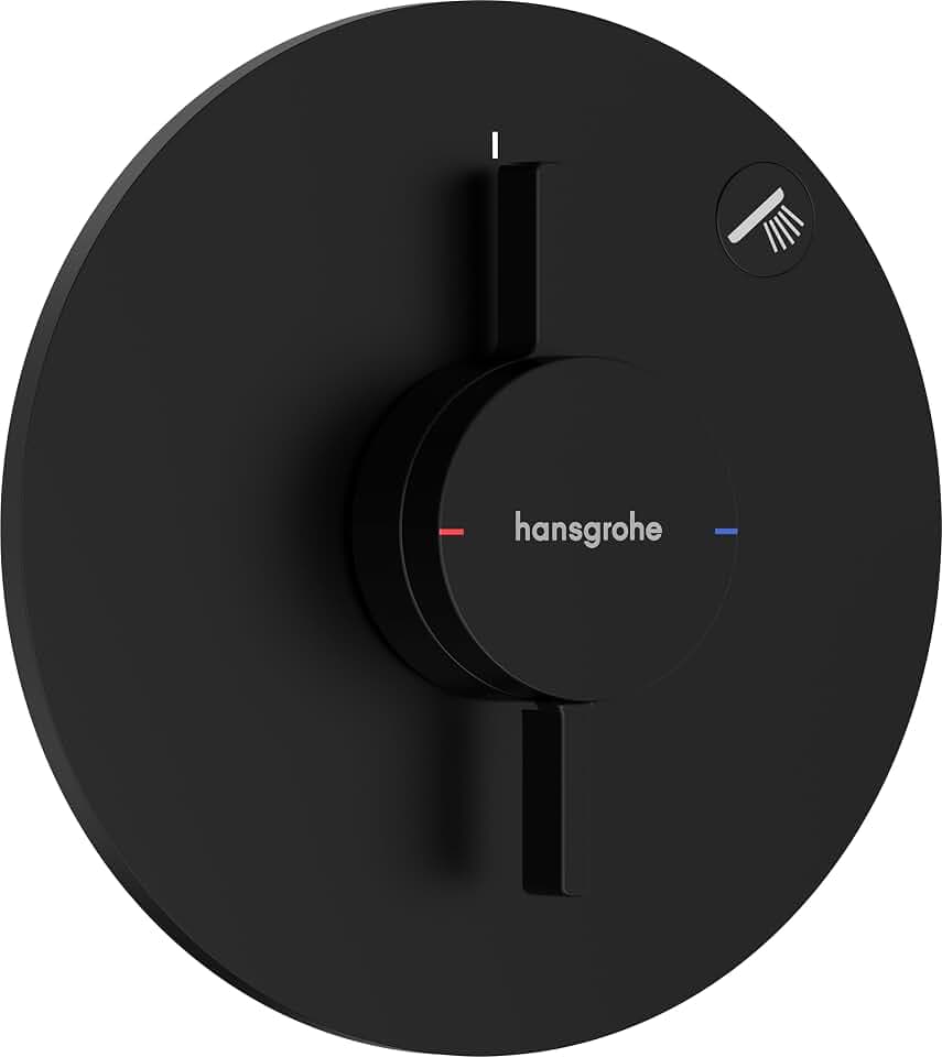 hansgrohe DuoTurn S - Duscharmatur Unterputz für 1 Verbraucher, Mischbatterie Dusche rund, Einhebelmischer für iBox universal 2, Mattschwarz