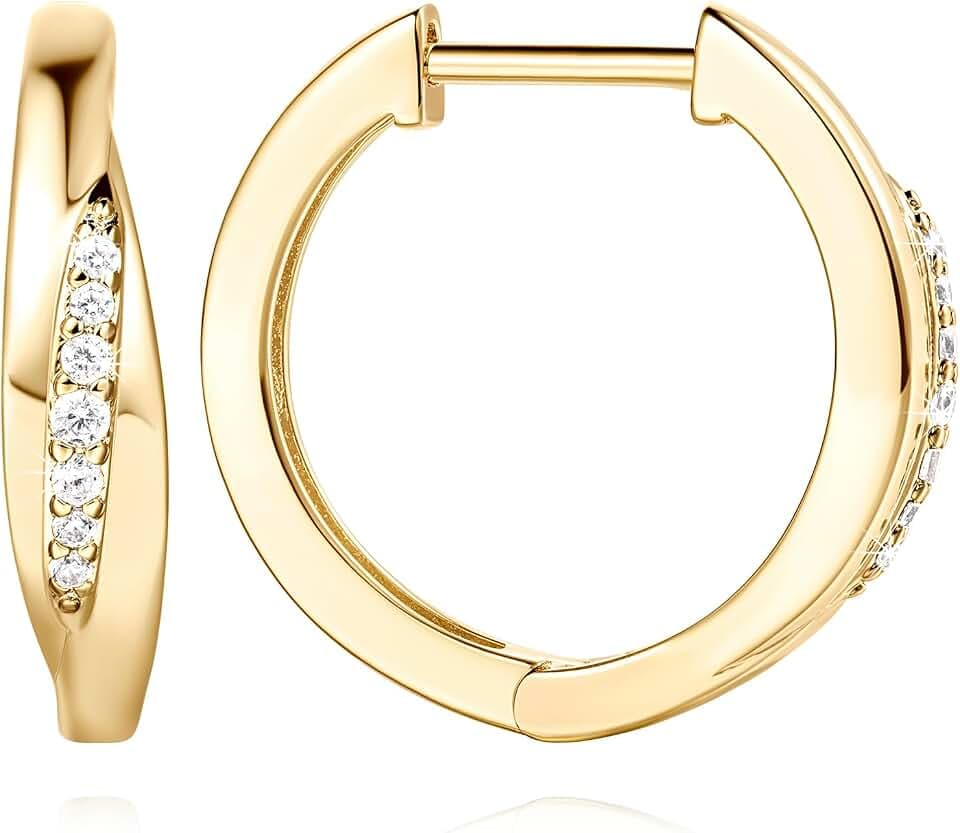 AIGAMIT 14K Gold Earrings for Women Gold Hoop Earrings for Women