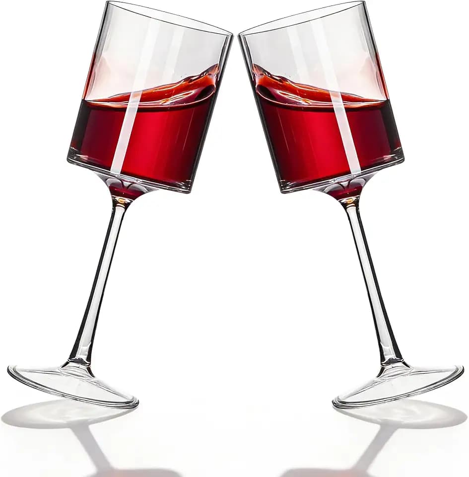 Lullaby 12PCS 9OZ Stemmed Clear Plastic Wine Glasses, Disposable Wine Cups