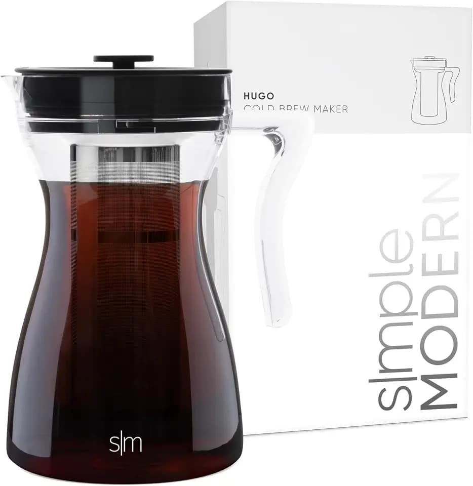 Simple Modern Cold Brew Coffee & Tea, Airtight Pitcher | 1.5 Q | Black
