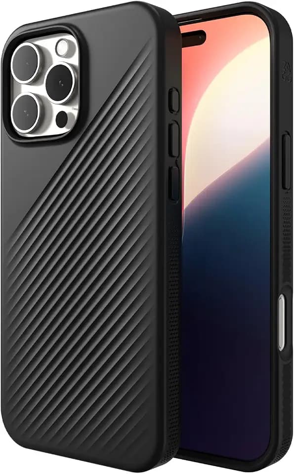 ZAGG Luxe Snap, Graphen-verstärkte Hülle für iPhone 16 Pro Max [6.9-Inch], MagSafe kompatibel, schlankes und Komfortables Design, stoßfest, Abdeckung für die Rückseite (Schwarz)