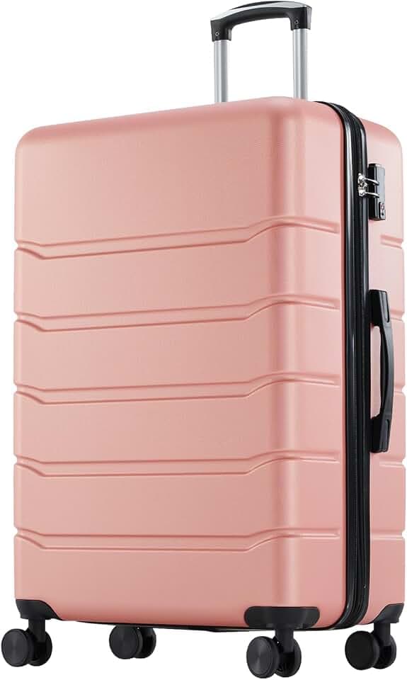 Sweetcrispy 28 Inch Checked Luggage, Suitcase with Spinner Wheels