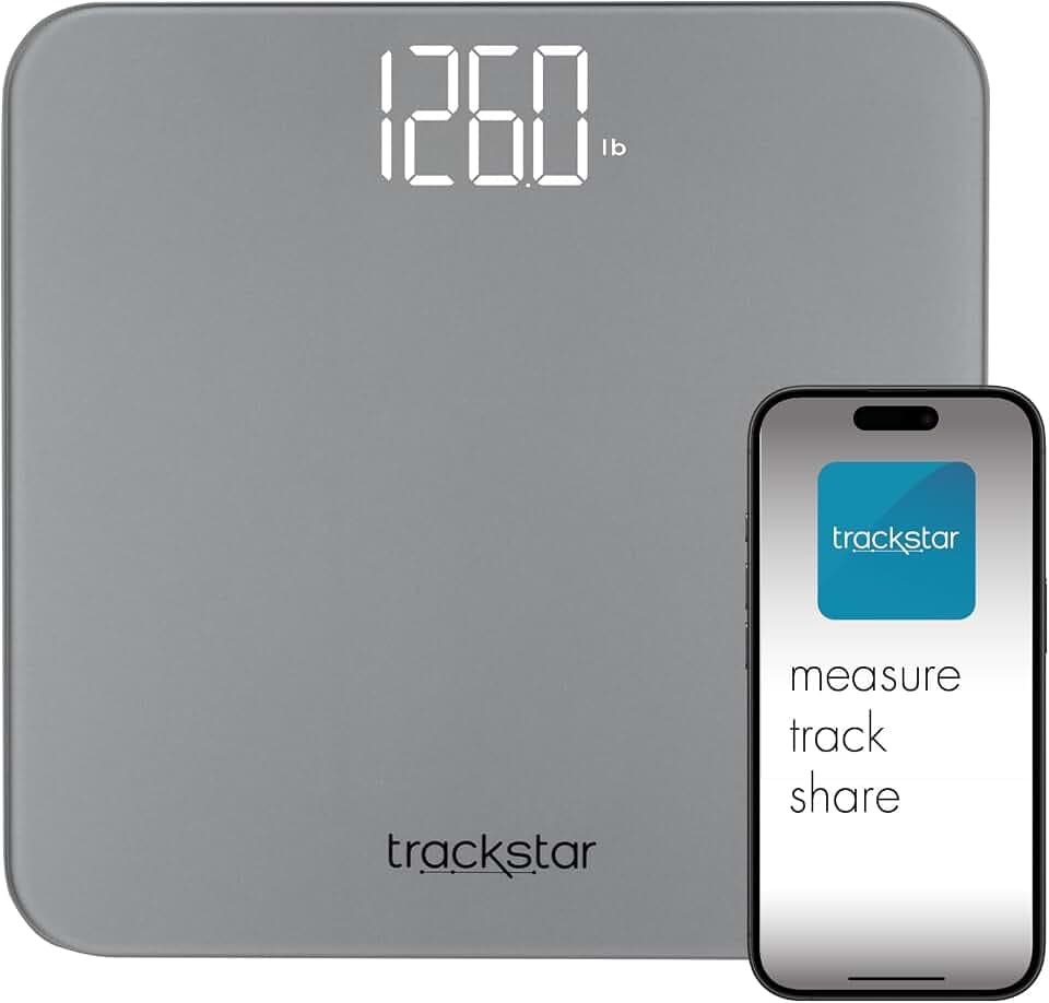 trackstar Digital Weight Scale, Bluetooth, Silver