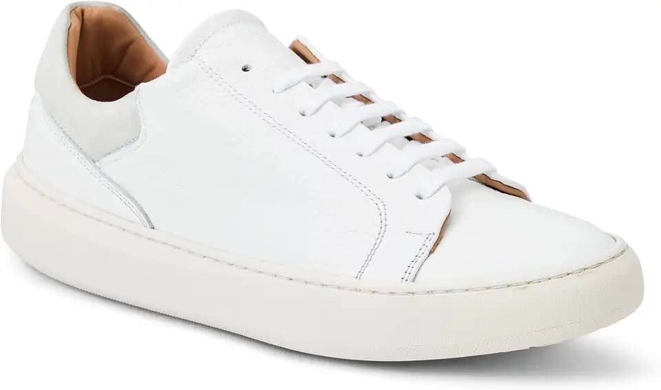 Bruno Magli Men's Salvatore Sneakers, Leather Shoes with Lace-Up Style