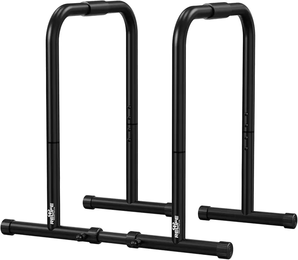 RELIFE REBUILD YOUR LIFE Dip Bar for Home Gym Training 400LBS Parallel Bars