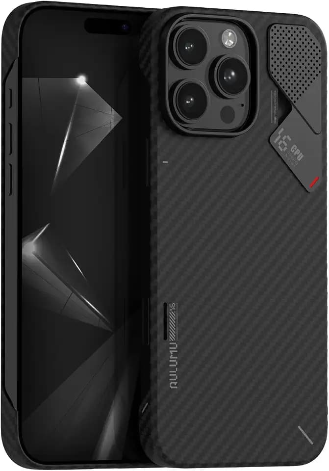 Aulumu A16 Aramid Fiber iPhone 16 Pro Max Case | 1500D Ultra Slim Woven | Real Cooling | Compatible with MagSafe