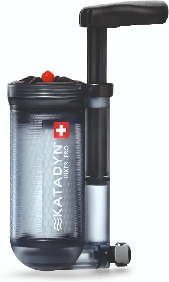 Katadyn Hiker Pro Handpumpe Wasserfilter für Rucksackreisen, Camping, Notfall Survival