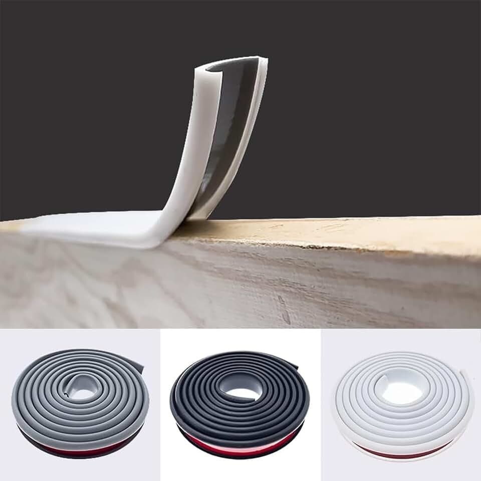 GELUNBIY U Shape Flexible Self Adhesive Furniture Edging Tape Soft PTE Edge Tape Peel and Stick