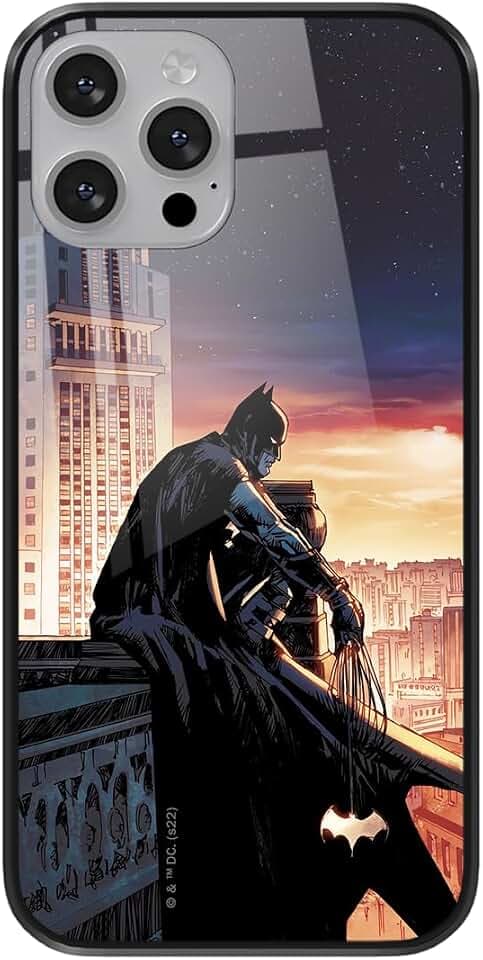 ERT GROUP Handyhülle für Apple iPhone 13 PRO Original und offiziell Lizenziertes DC Muster Batman 060 aus gehärtetem Glas, optimal an die Form des Handys angepasst, Schutzhülle