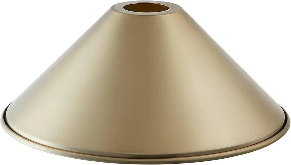 Aspen Creative 21604-41,Replacement Empire Metal Shade for Pendant Light,Light Bronze,10-5/8"W x 4-1/8"H,Center Hole 1-5/8"
