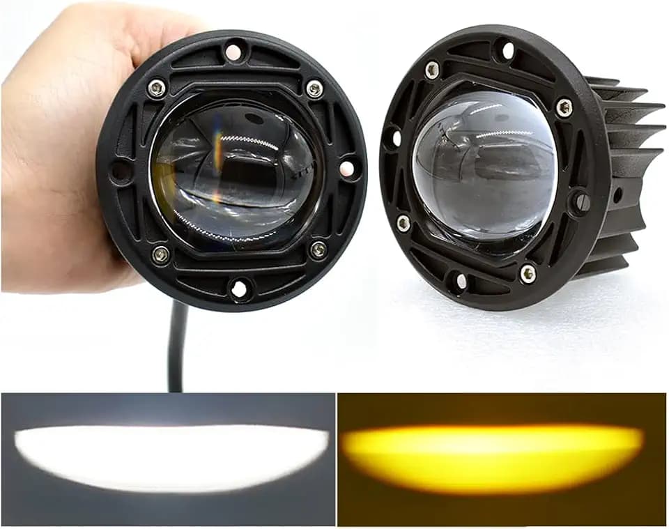 3 Inch Flush Mount LED Fog Pods Light Amber/White Spot Work Offroad Light
