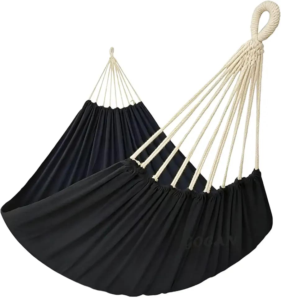 GOCAN Hammock 2 Person Outdoor bedsize 220 x 150cm（Black）