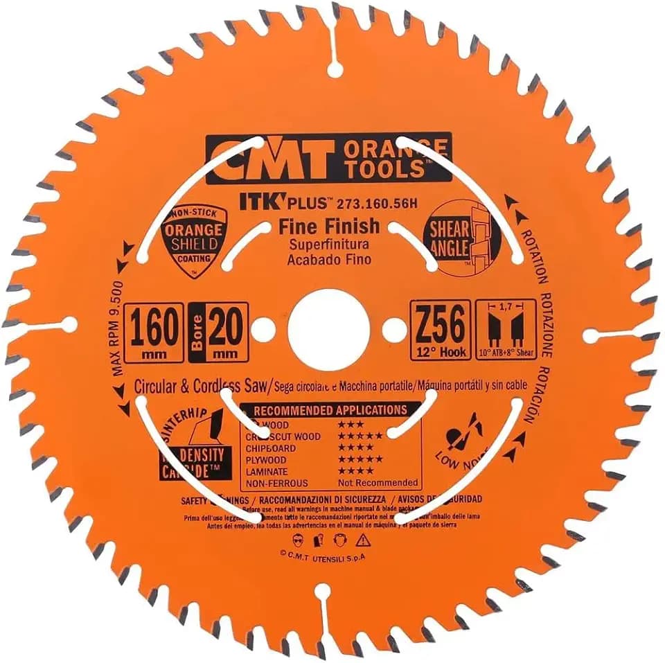 CMT ORANGE TOOLS 273.160.56H - ITK PLUS KREISSÄGEBLATT HM 160X1,8X20(+16) Z=56 ATB+S