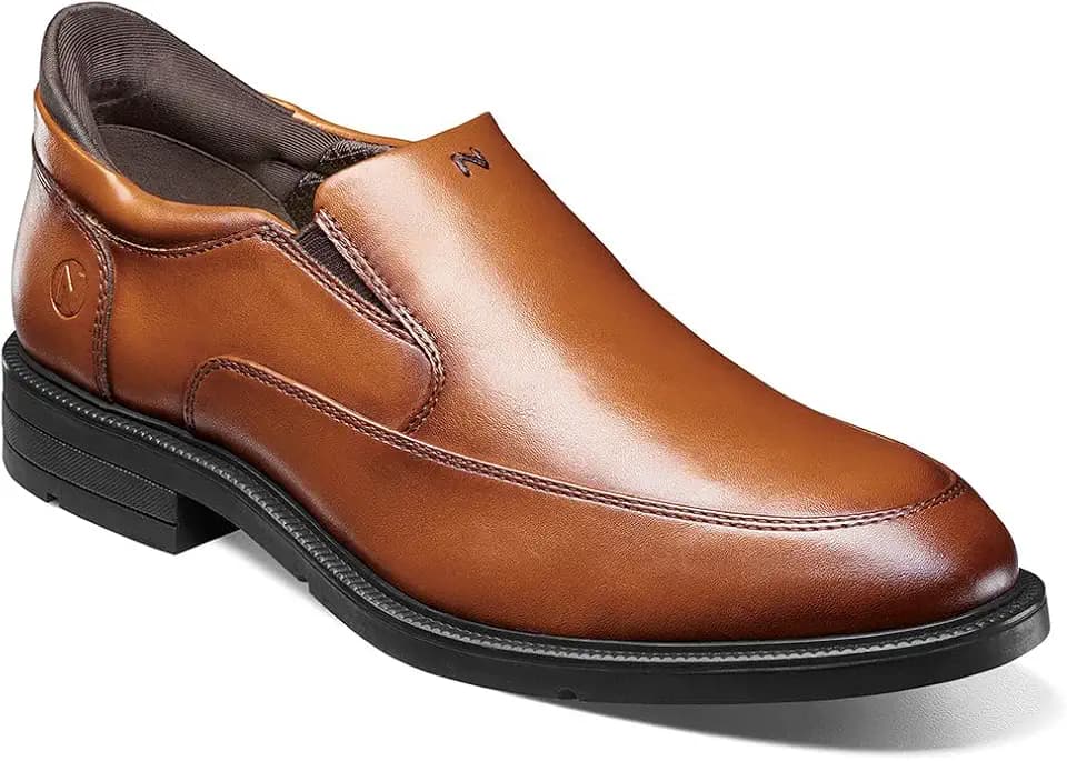 Nunn Bush Men's Kore Ez Hero Moccasin Toe Slip-on Slip Resistant Ez-on and Ez-Off Lightweight Loafer